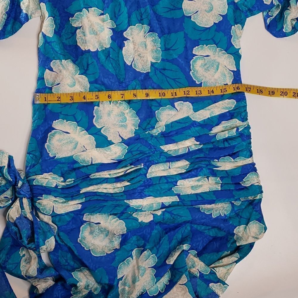 Vintage Floral 100% Silk ST GILLIAN Dress Size 10 - Picture 7 of 12